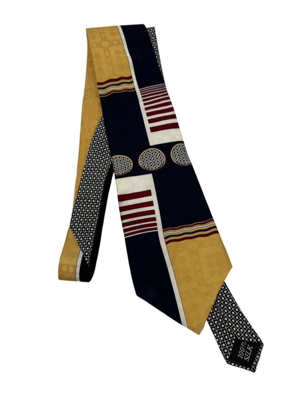 Oscar De La Renta Mens 100% Silk Classic Luxury Geometric Tie Multicolor